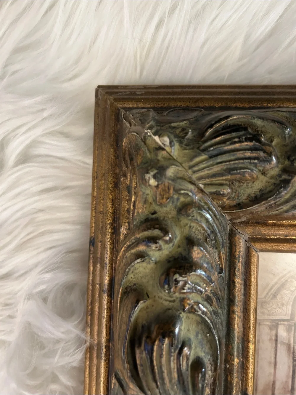 New Ornate Gold and Green Decorative Picture Frame